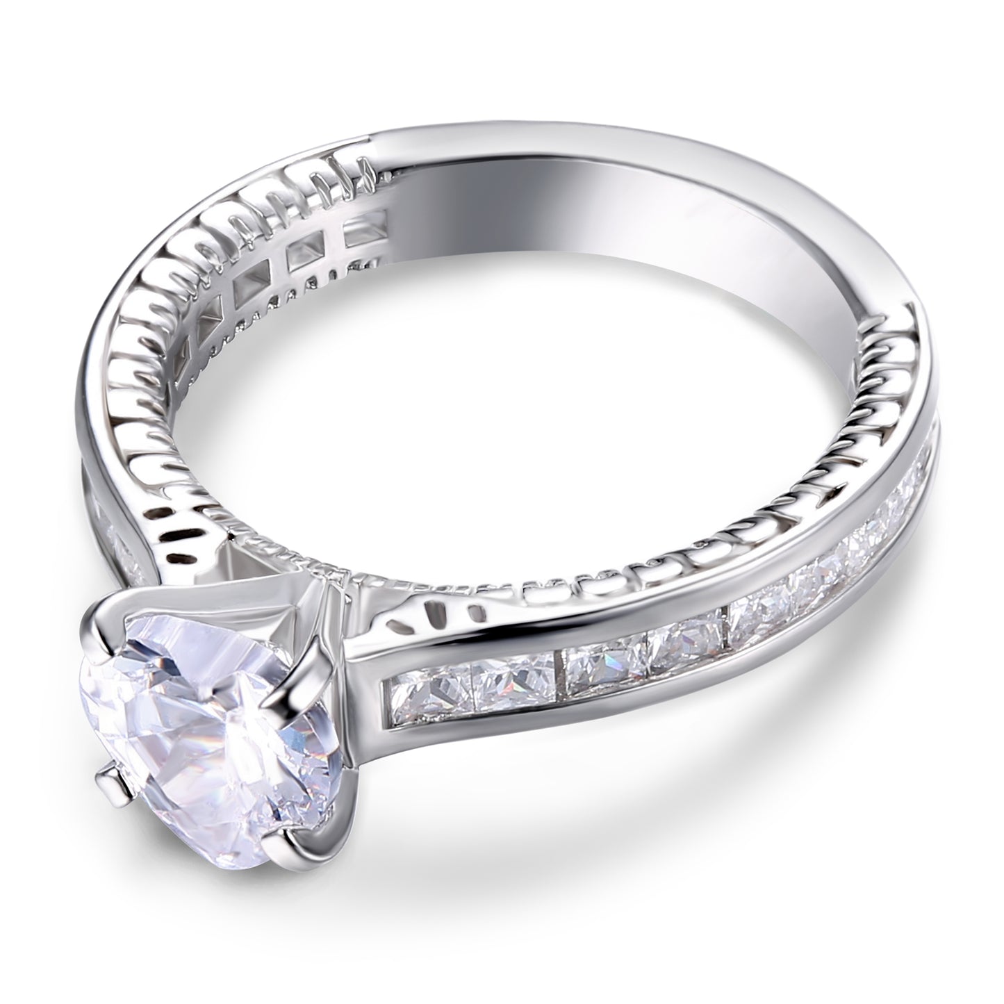 Classic Heart Cut Sterling Silver Ring