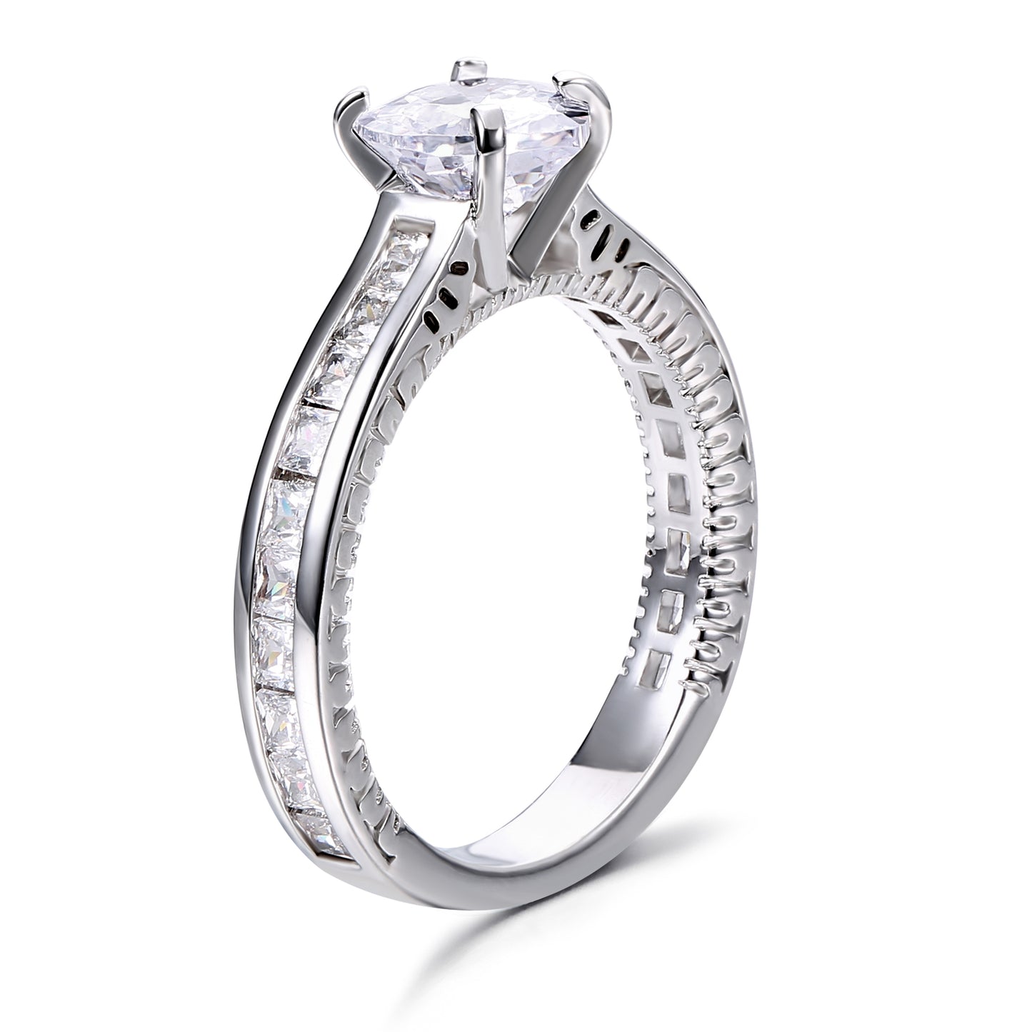 Classic Heart Cut Sterling Silver Ring