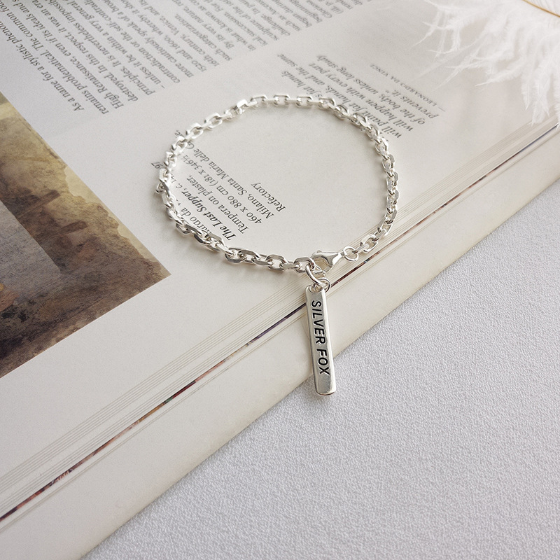 Retro Trend Sterling Silver Bracelet