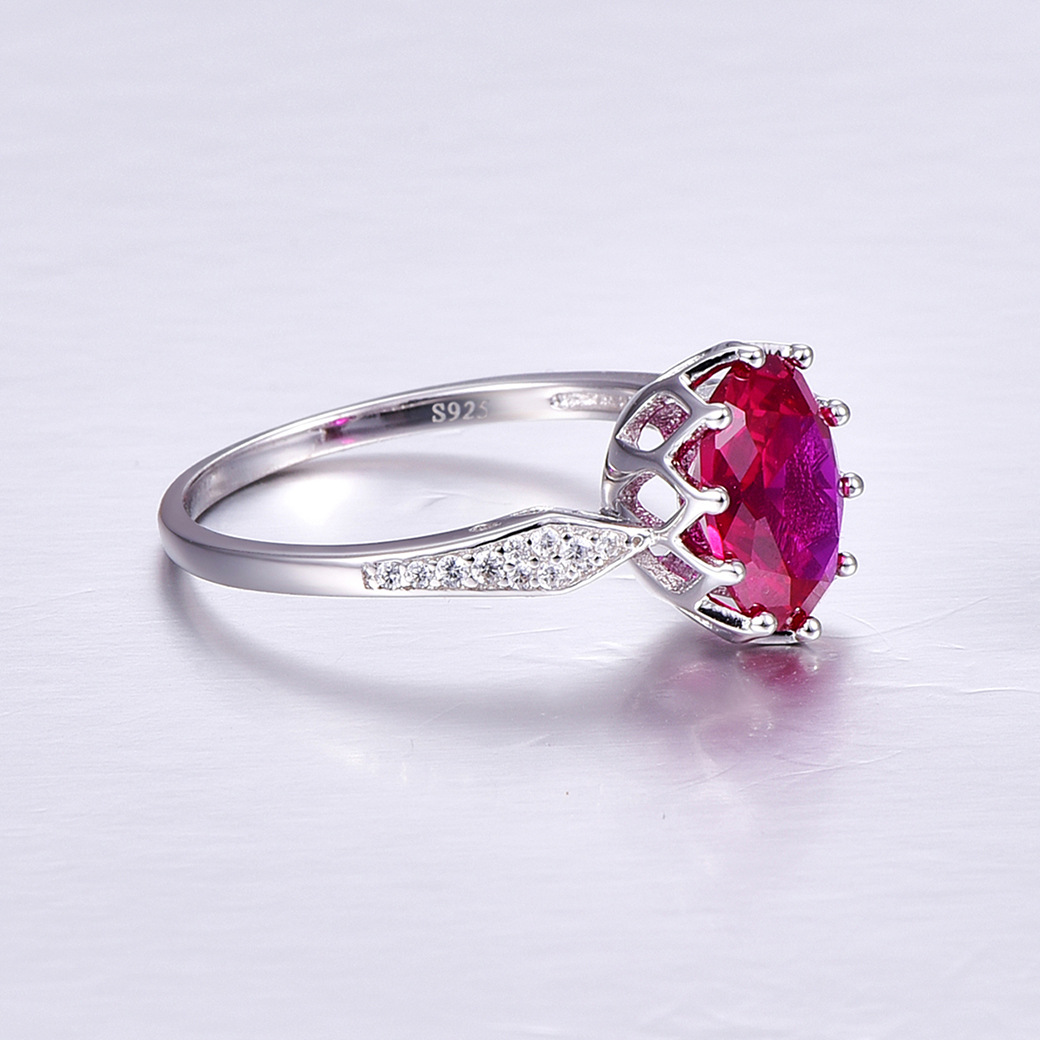 Fairy Round Cut Sterling Silver Ring-ZX-Juri Elle