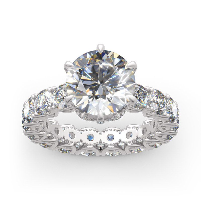 Round Cut Eternity Sterling Silver Ring-JE-Juri Elle