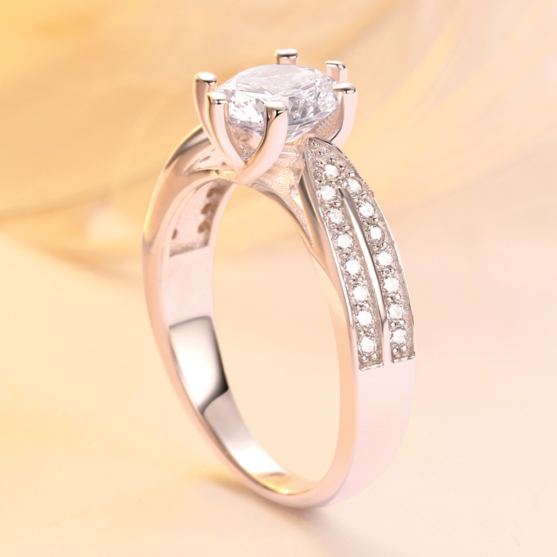 Classic Round Cut Sterling Silver Ring-TL-Juri Elle