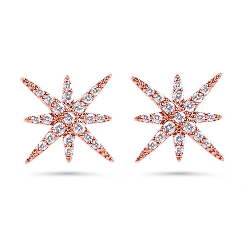 Star Sterling Silver Stud Earrings-JE-Juri Elle