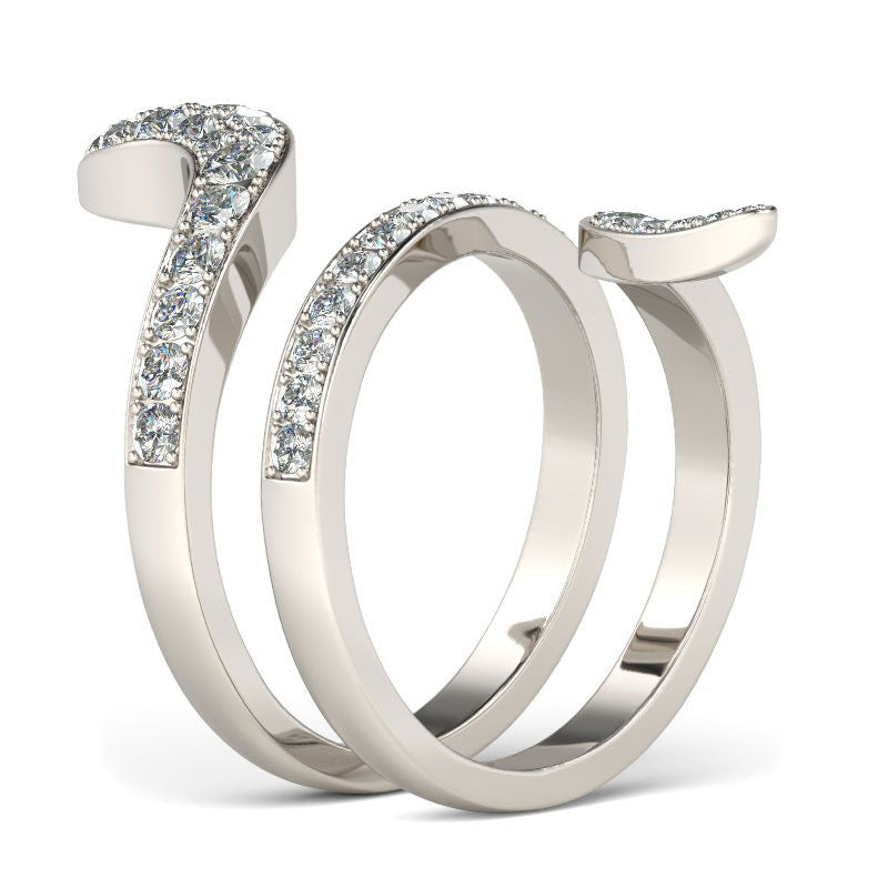 Snake Shape Sterling Silver Cocktail Ring-JE-Juri Elle