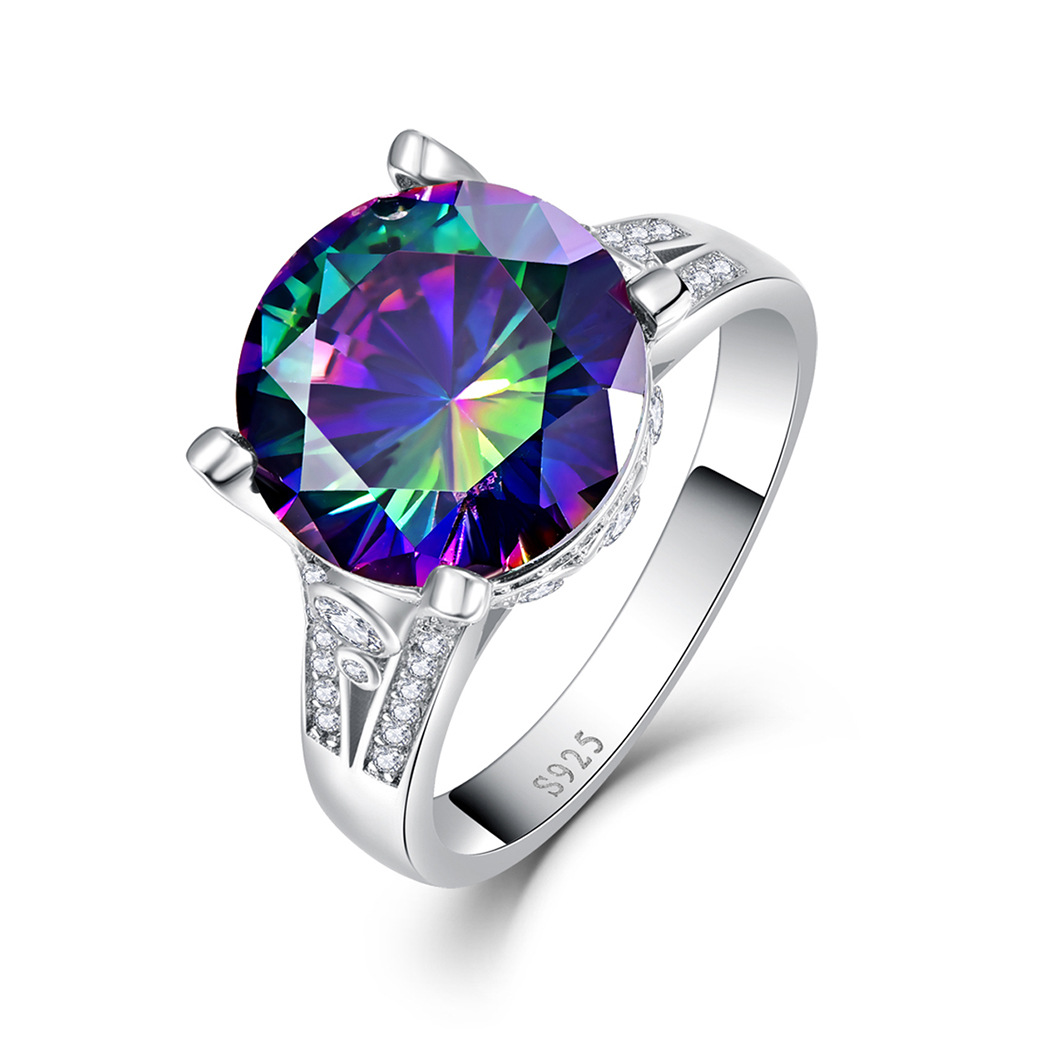 Classic Round Cut Sterling Silver Ring-ZX-Juri Elle