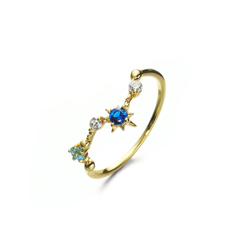 Big Dipper Shape Sterling Silver Ring-DL-Juri Elle