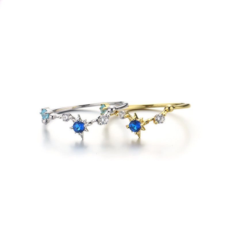 Big Dipper Shape Sterling Silver Ring-DL-Juri Elle