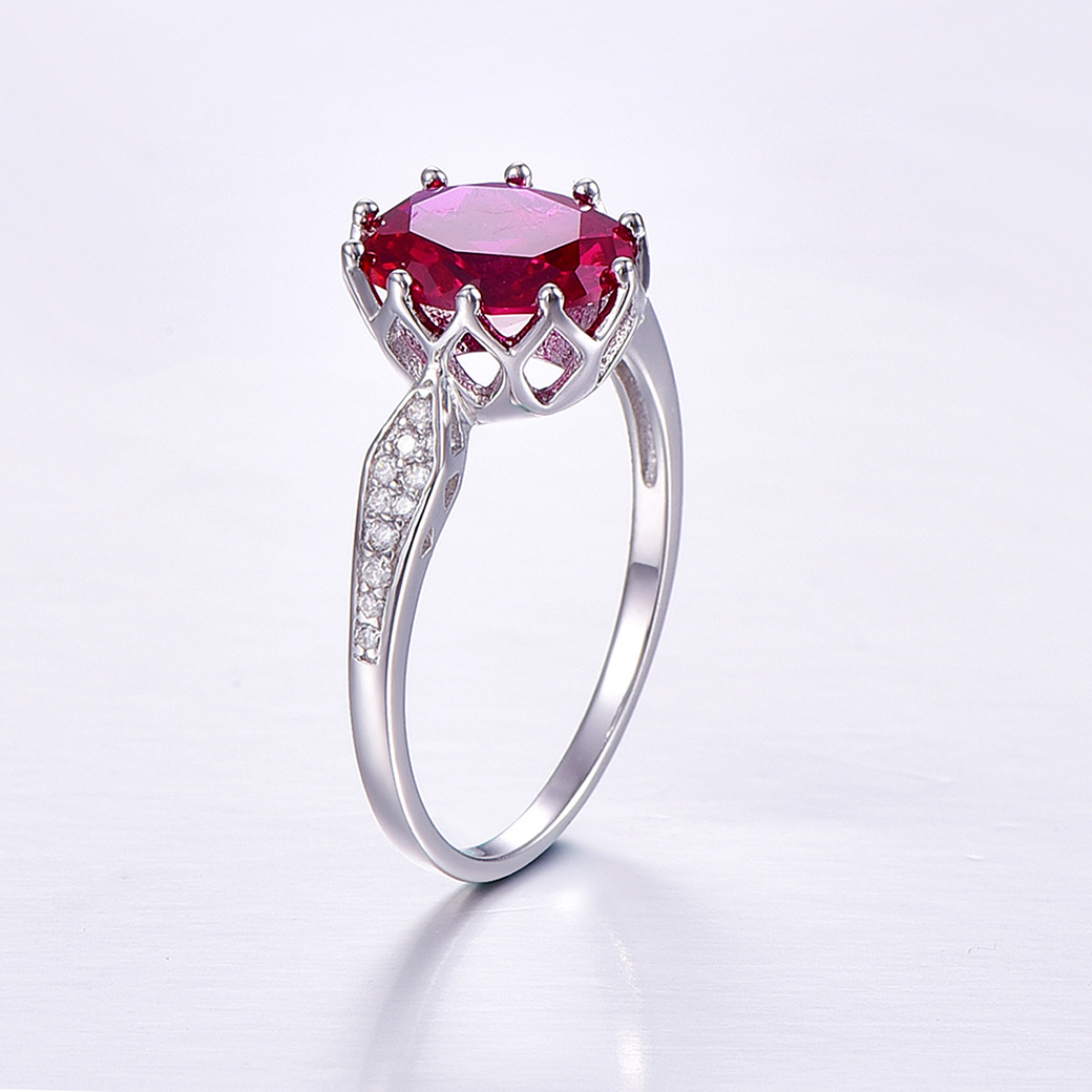 Fairy Round Cut Sterling Silver Ring-ZX-Juri Elle