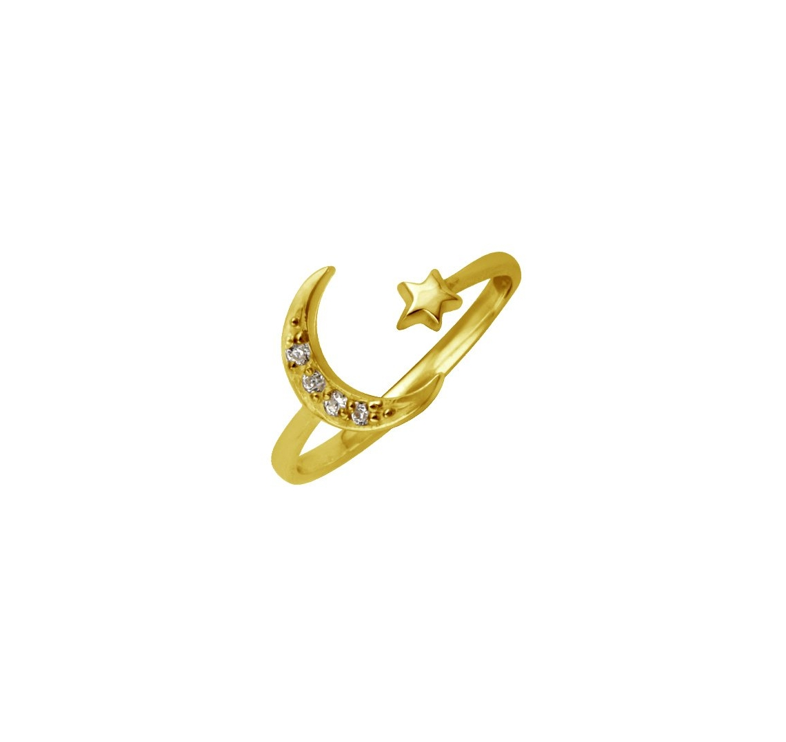 Moon Star Ring Gold-J&CO-Juri Elle