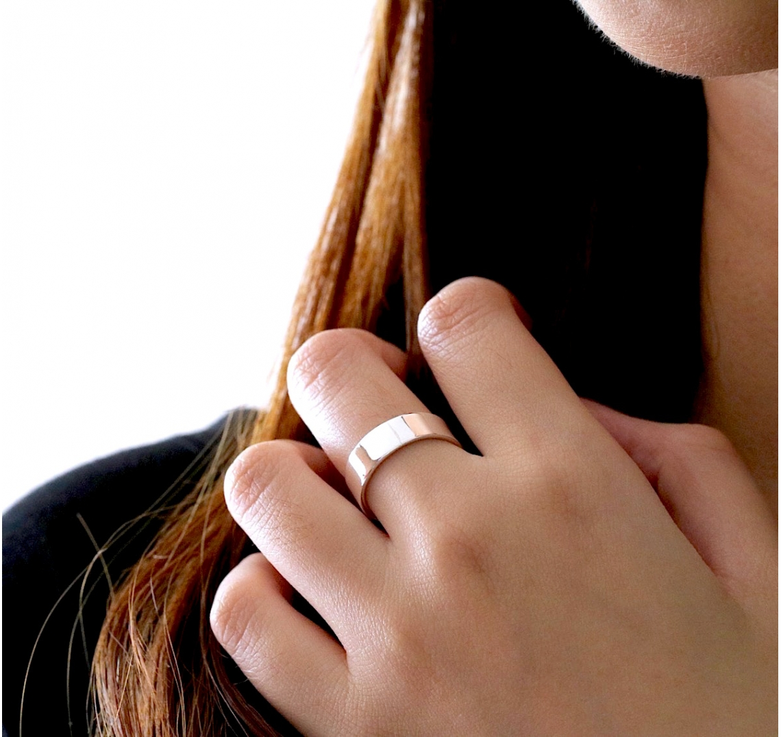 Thick Stacking Ring Silver-J&CO-Juri Elle