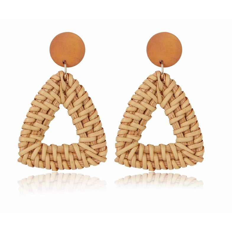 Rattan Dangle Earrings for Women