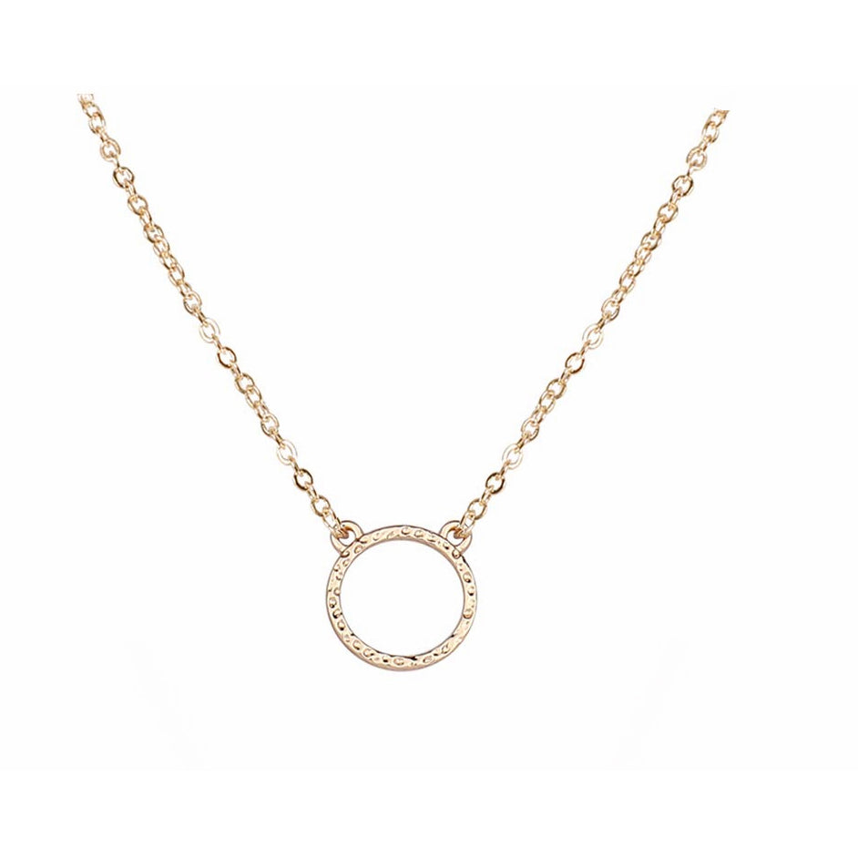Dainty Pendant Necklaces for Women Minimalist Simple Karma Circle Coin Disc Crescent Chokers Fashion Layered Y-Necklaces