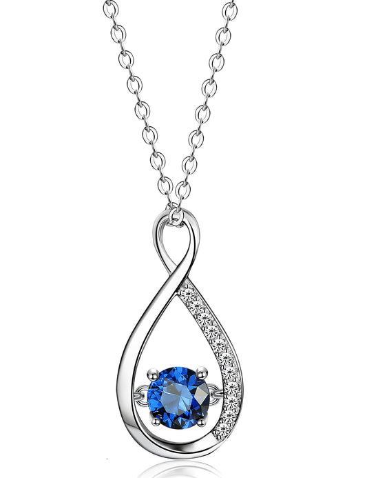 Sterling Silver Infinity Necklace for Women