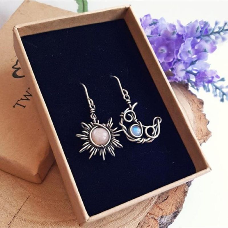 Bohemian Sun Moon Earrings