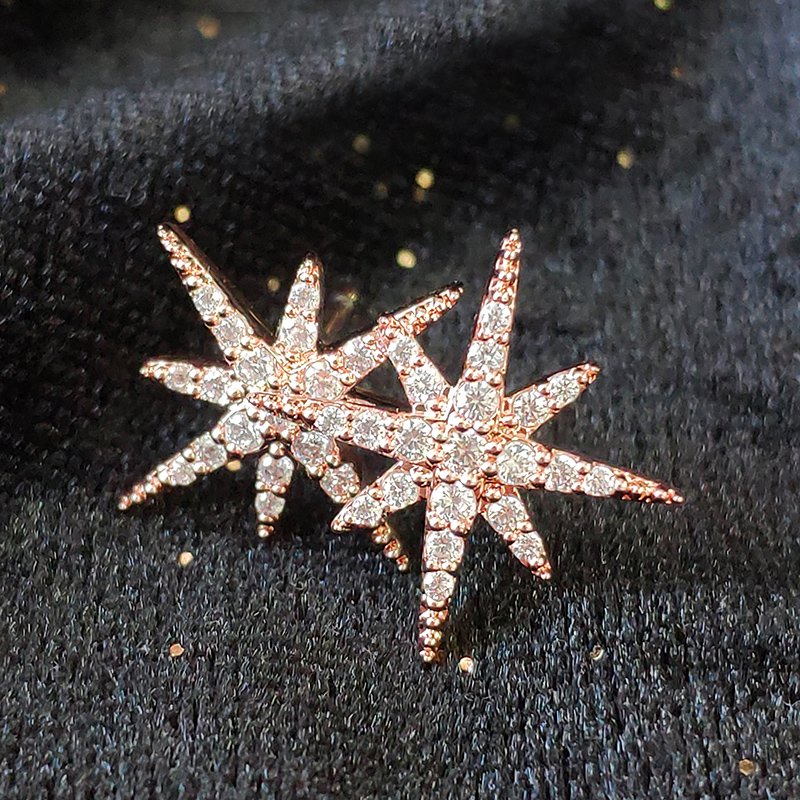 Star Sterling Silver Stud Earrings-JE-Juri Elle