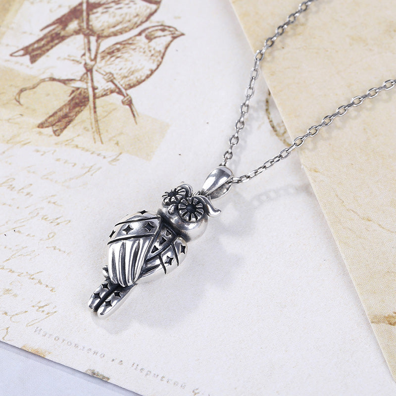 Owlet With Stars Necklace-JE-Juri Elle
