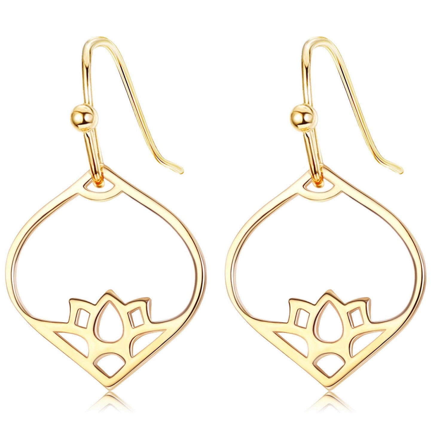 Lotus Drop Earrings for Women