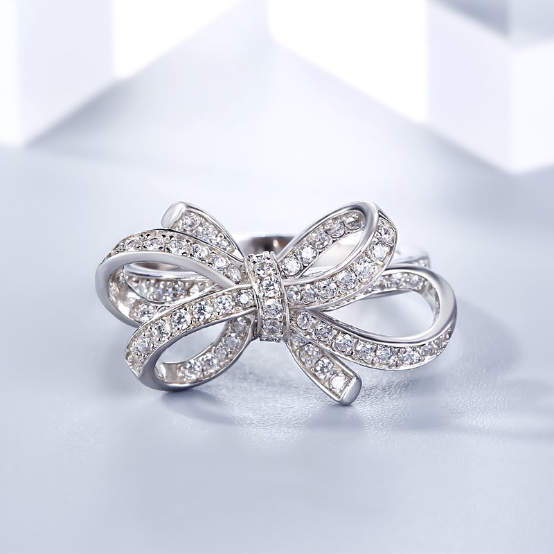 Bowknot Sterling Silver Cocktail Ring-JE-Juri Elle