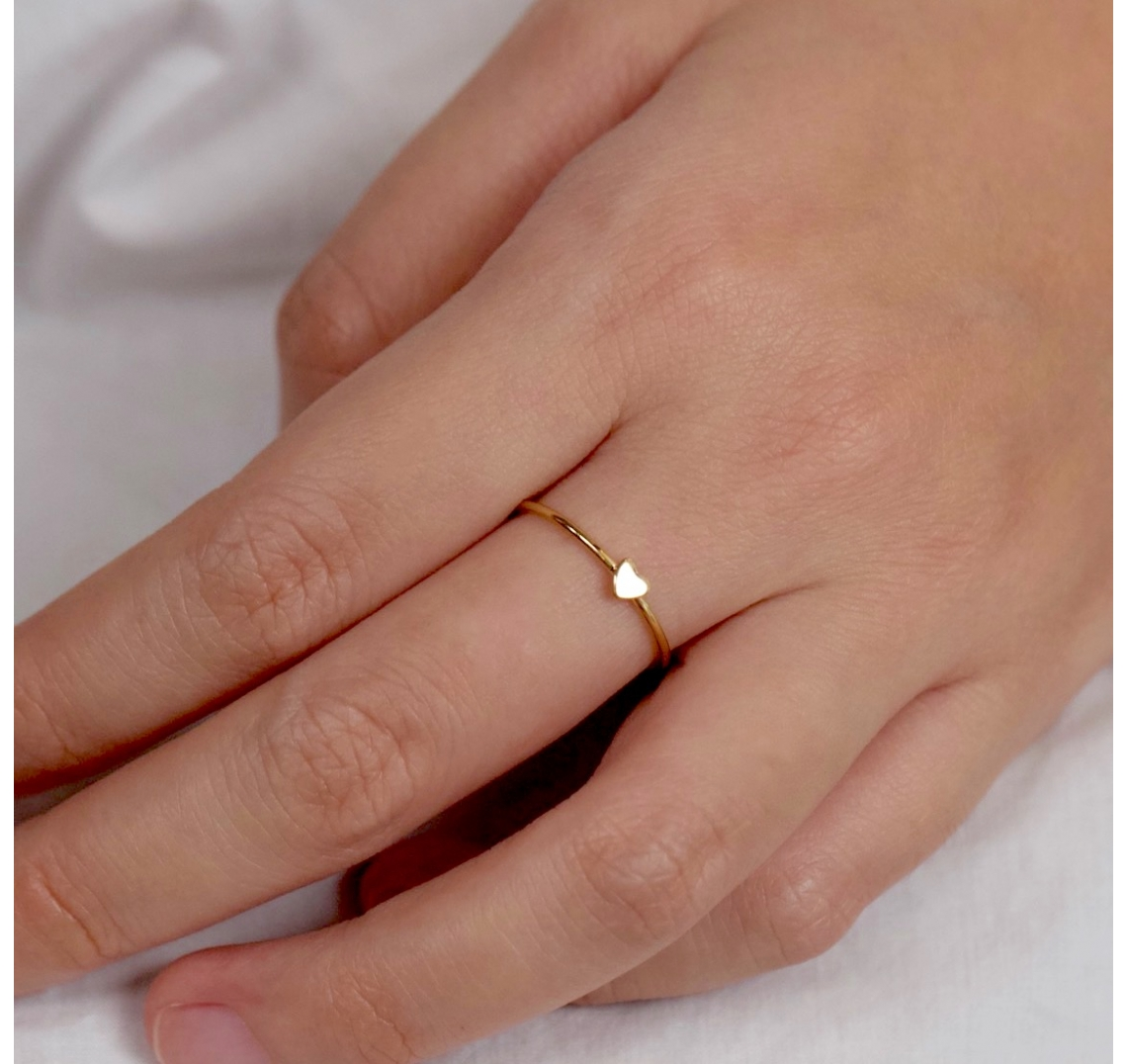 Little Gold Heart Ring-J&CO-Juri Elle