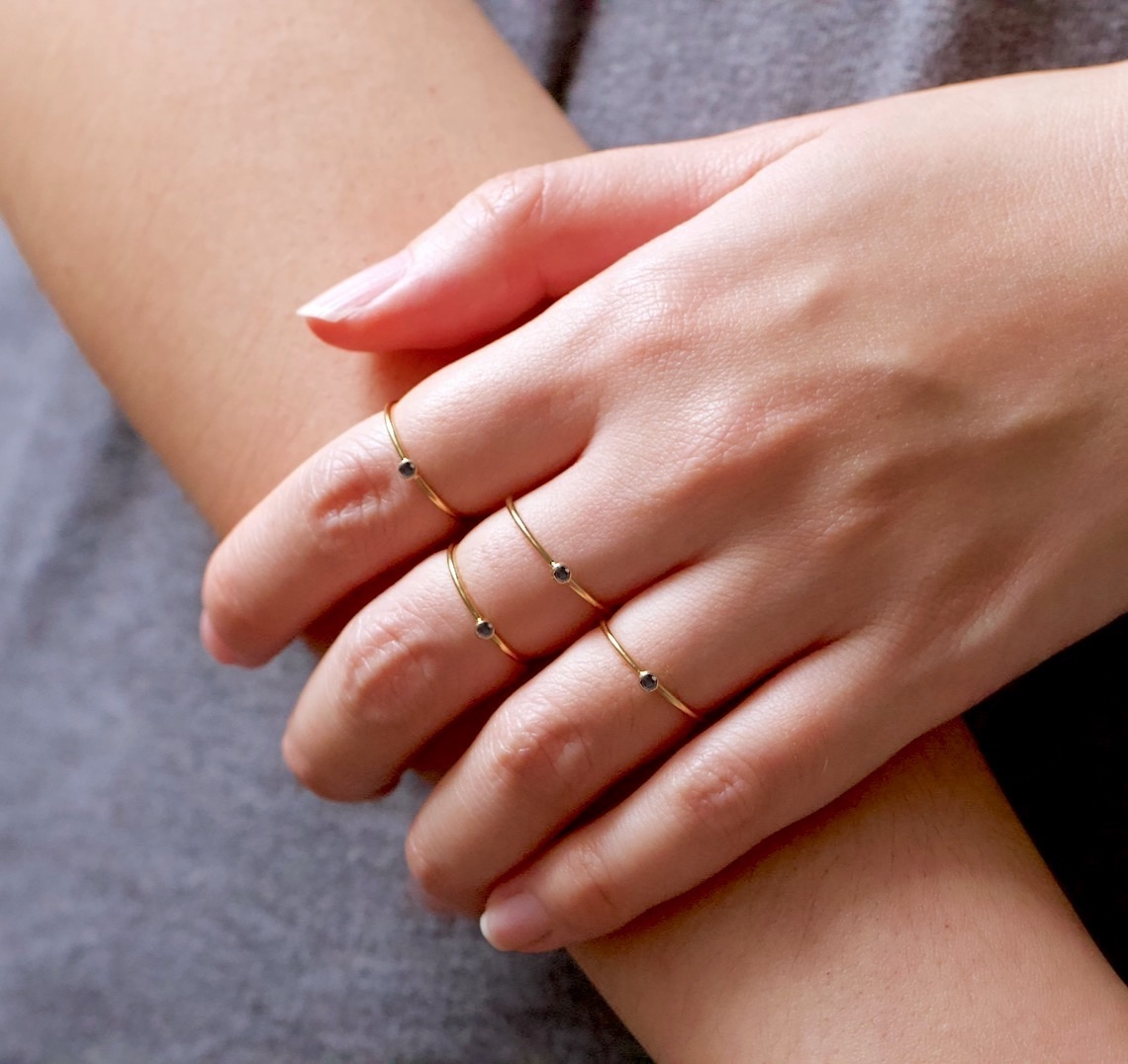 Mini Black Bezel Ring-J&CO-Juri Elle