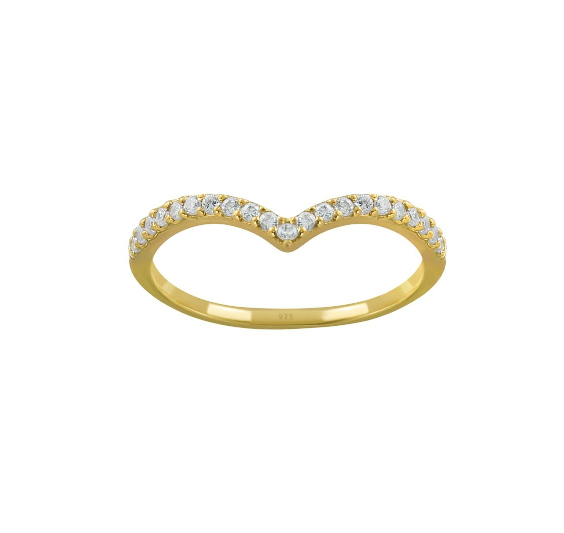 Chevron Pave Gold Ring-J&CO-Juri Elle