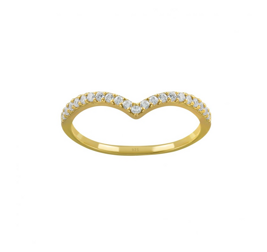 Chevron Pave Gold Ring-J&CO-Juri Elle