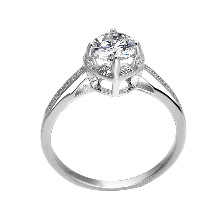 Heart Round Cut Sterling Silver Ring-TL-Juri Elle