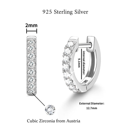 Cubic Zirconias Huggies Earrings for Women