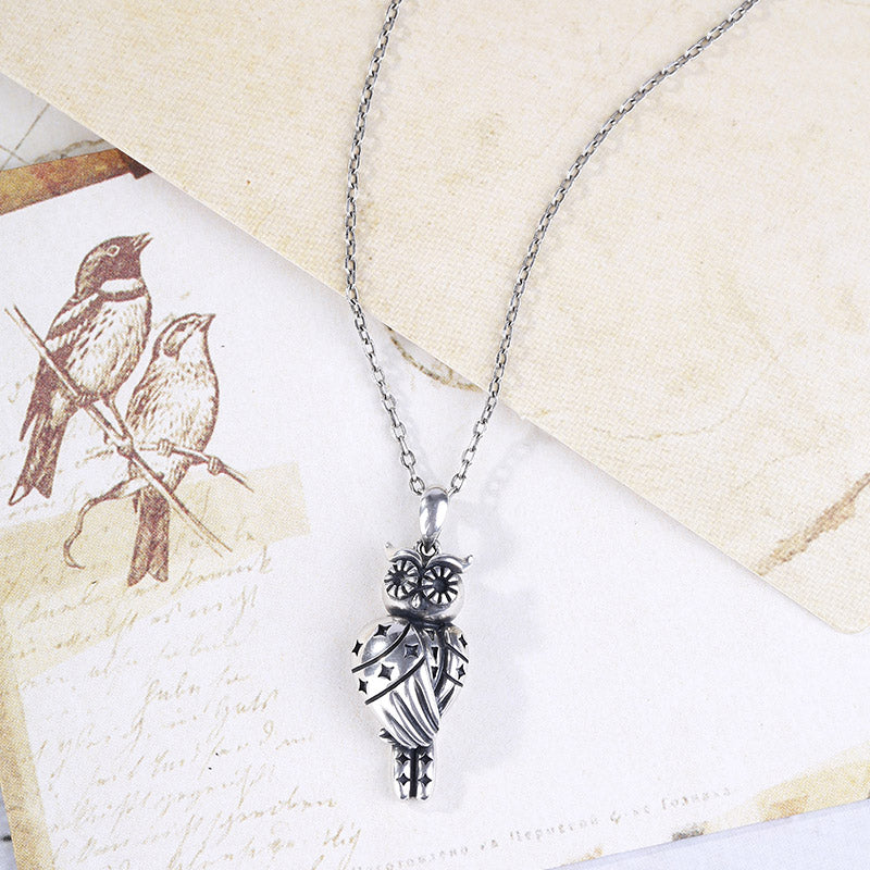 Owlet With Stars Necklace-JE-Juri Elle