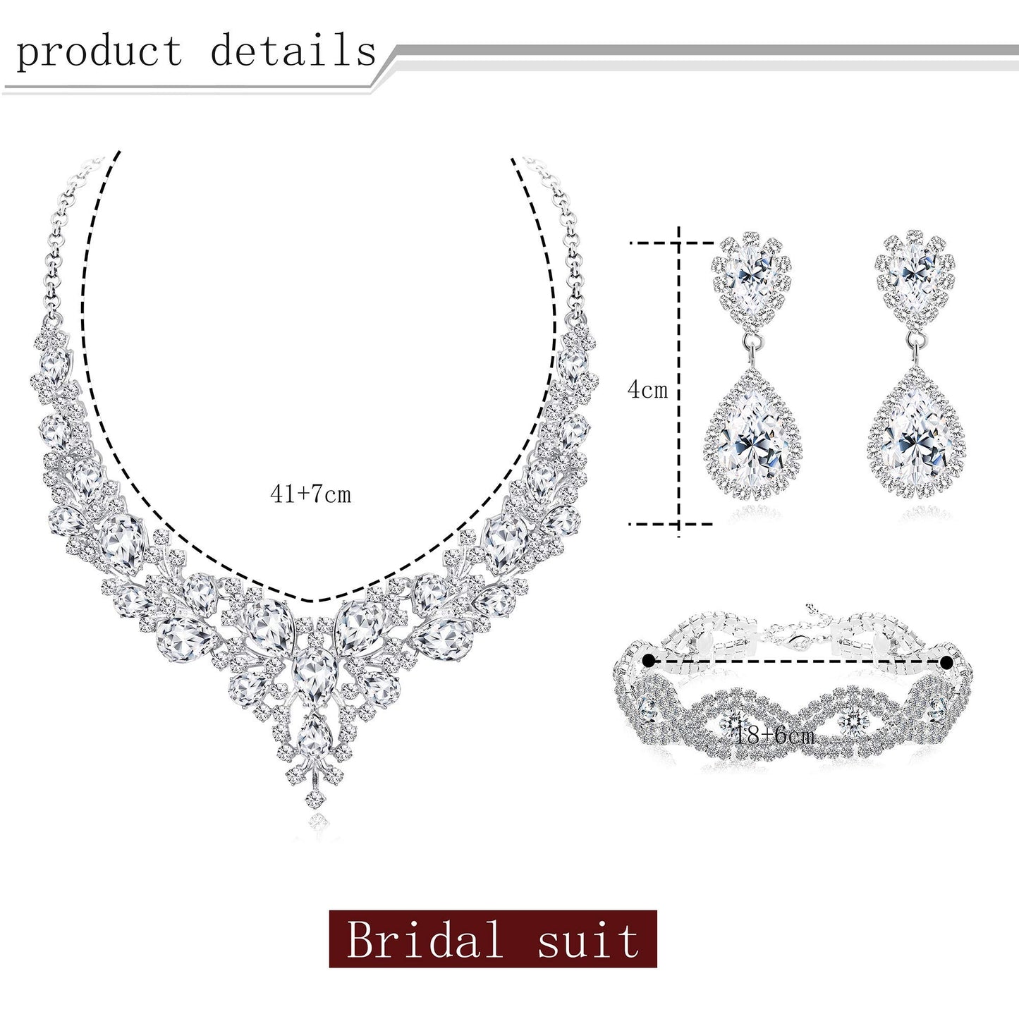 Women's Rhinestone Bridal Jewelry Set