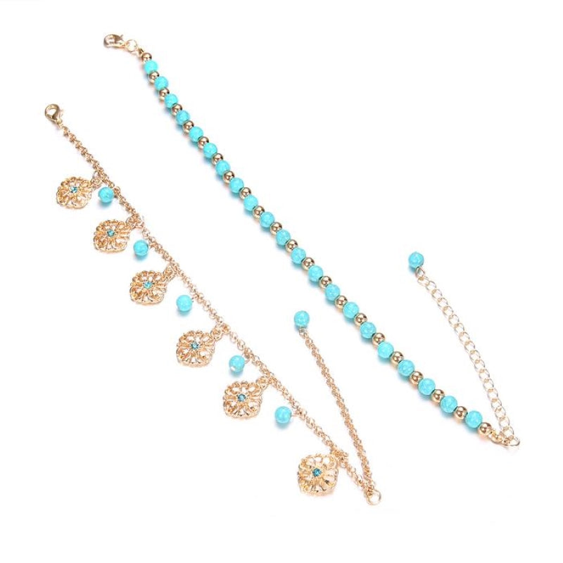 Bohemian Pine Beads Anklet Loose