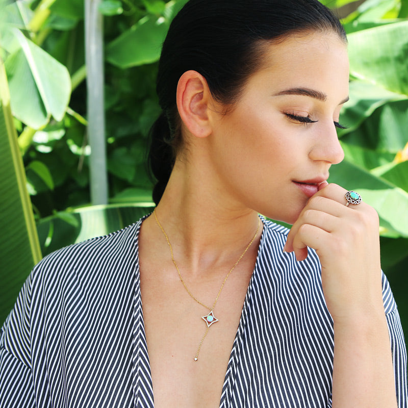 North Star Opal Necklace-JE-Juri Elle