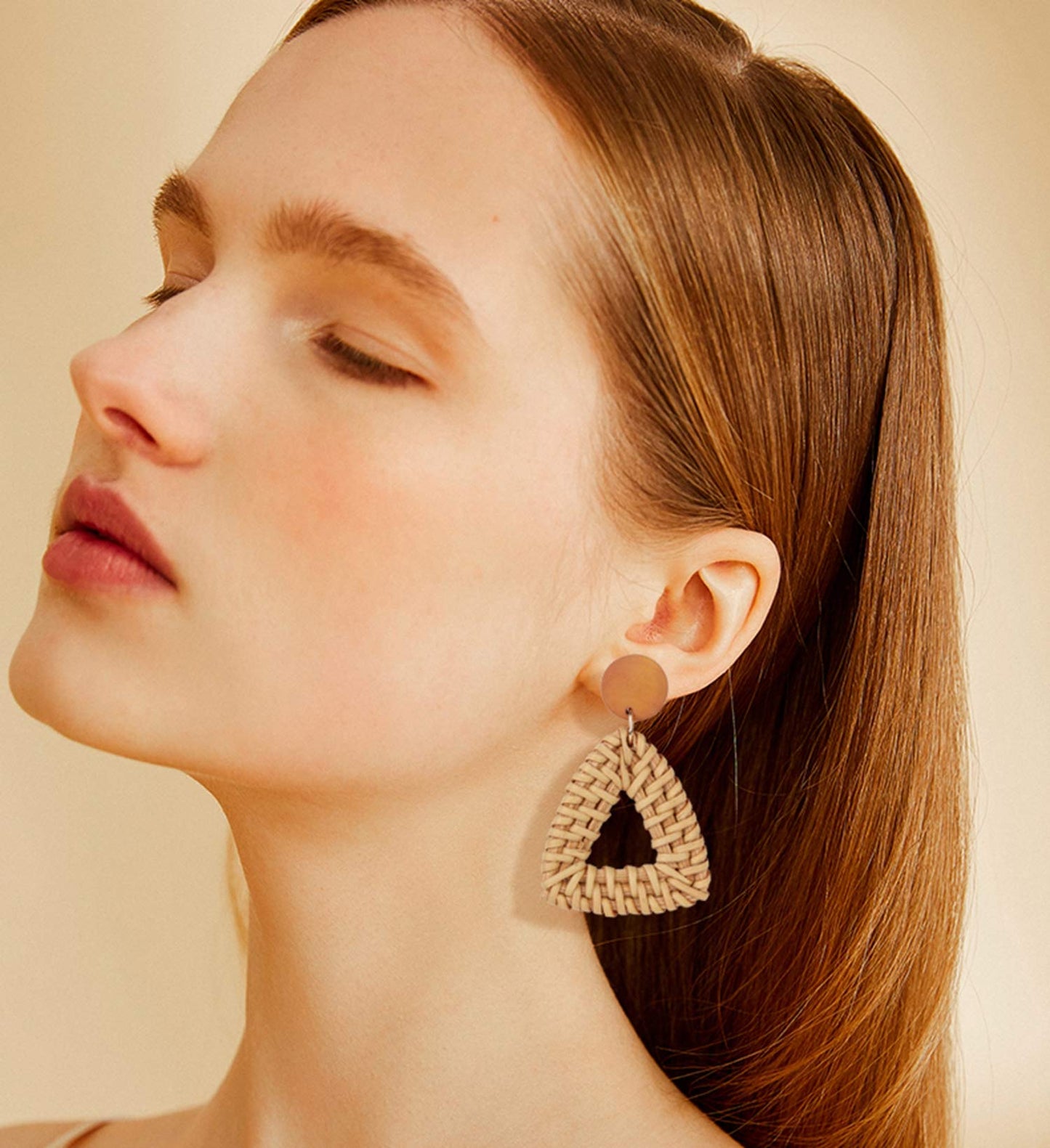 Rattan Dangle Earrings for Women
