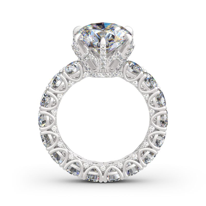 Round Cut Eternity Sterling Silver Ring-JE-Juri Elle