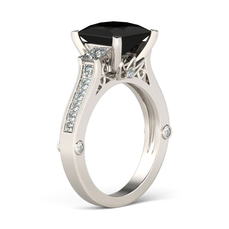 Princess Cut Sterling Silver Ring-JE-Juri Elle