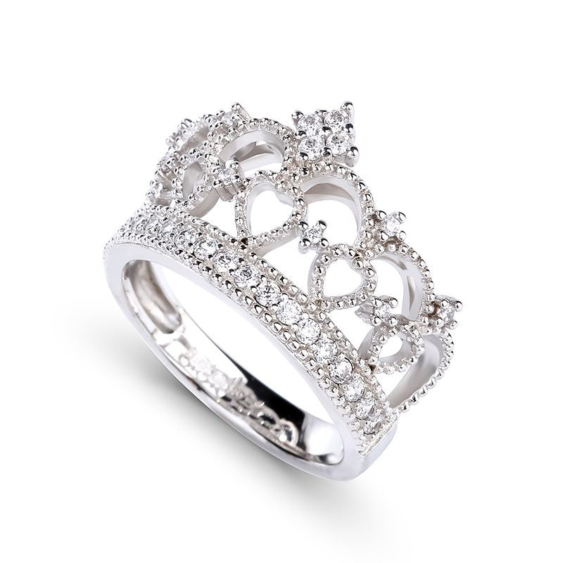 Crown Design Sterling Silver Ring-JE-Juri Elle