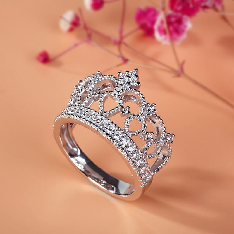 Crown Design Sterling Silver Ring-JE-Juri Elle