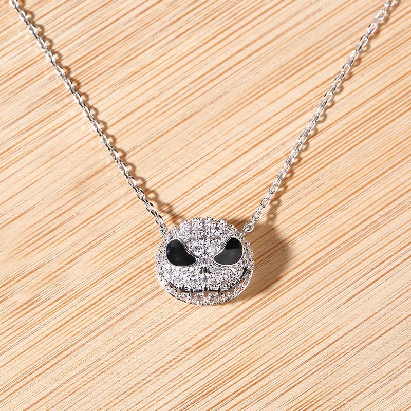 "Pumpkin King" "Jack Skull"Sterling Silver Skull Necklace-JE-Juri Elle