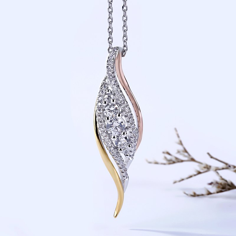 Dainty Tri-Tone Necklace-JE-Juri Elle