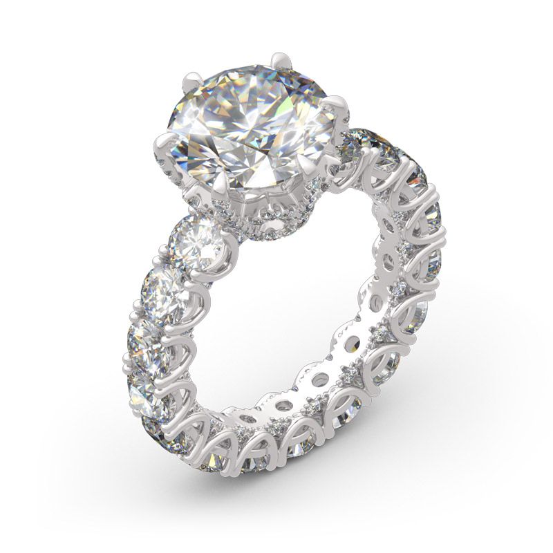 Round Cut Eternity Sterling Silver Ring-JE-Juri Elle