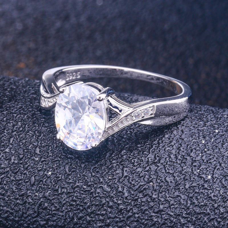 Vantage Oval Cut Sterling Silver Ring-TL-Juri Elle