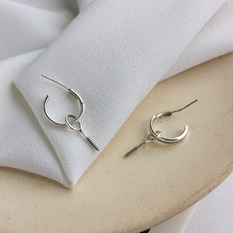 Personality Screw Thai Silver Stud Earring