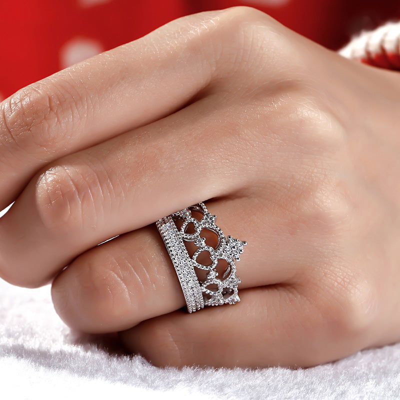 Crown Design Sterling Silver Ring-JE-Juri Elle