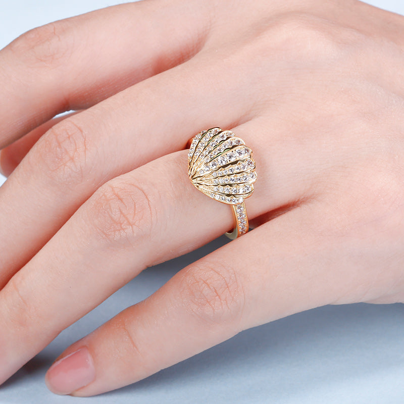Sea Shell Sterling Silver Ring-JE-Juri Elle