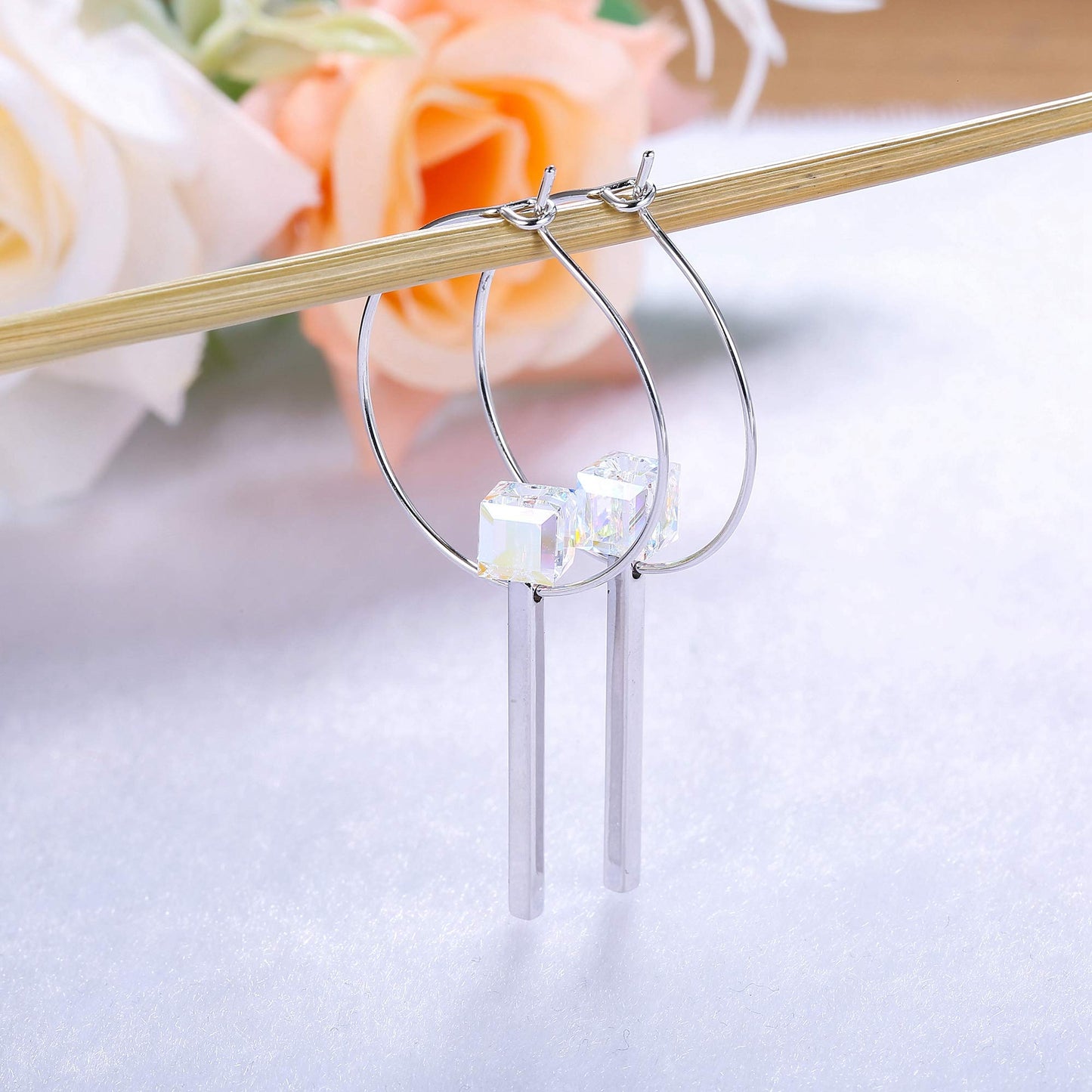 Austrian Geometric Dangle Earrings