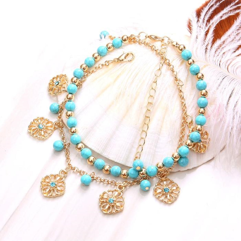 Bohemian Pine Beads Anklet Loose