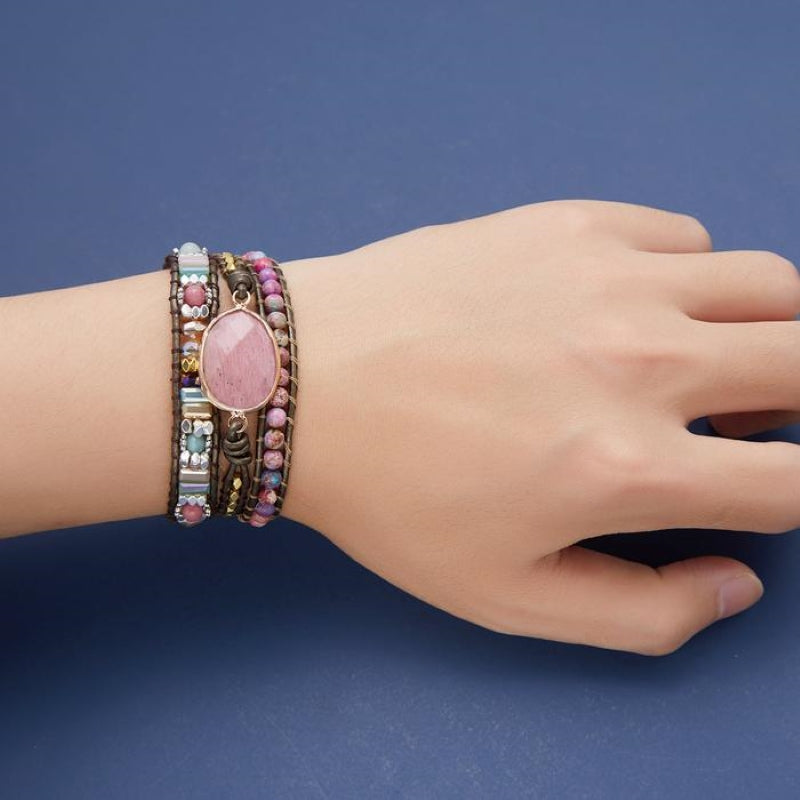 Bohemian Heart Stone Bracelet