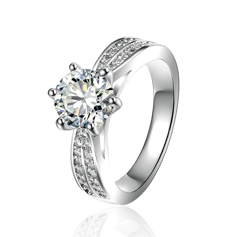 Classic Round Cut Sterling Silver Ring-TL-Juri Elle
