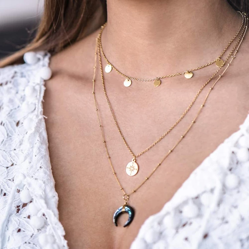 ' COMPASS ' NECKLACE-purelei-Juri Elle