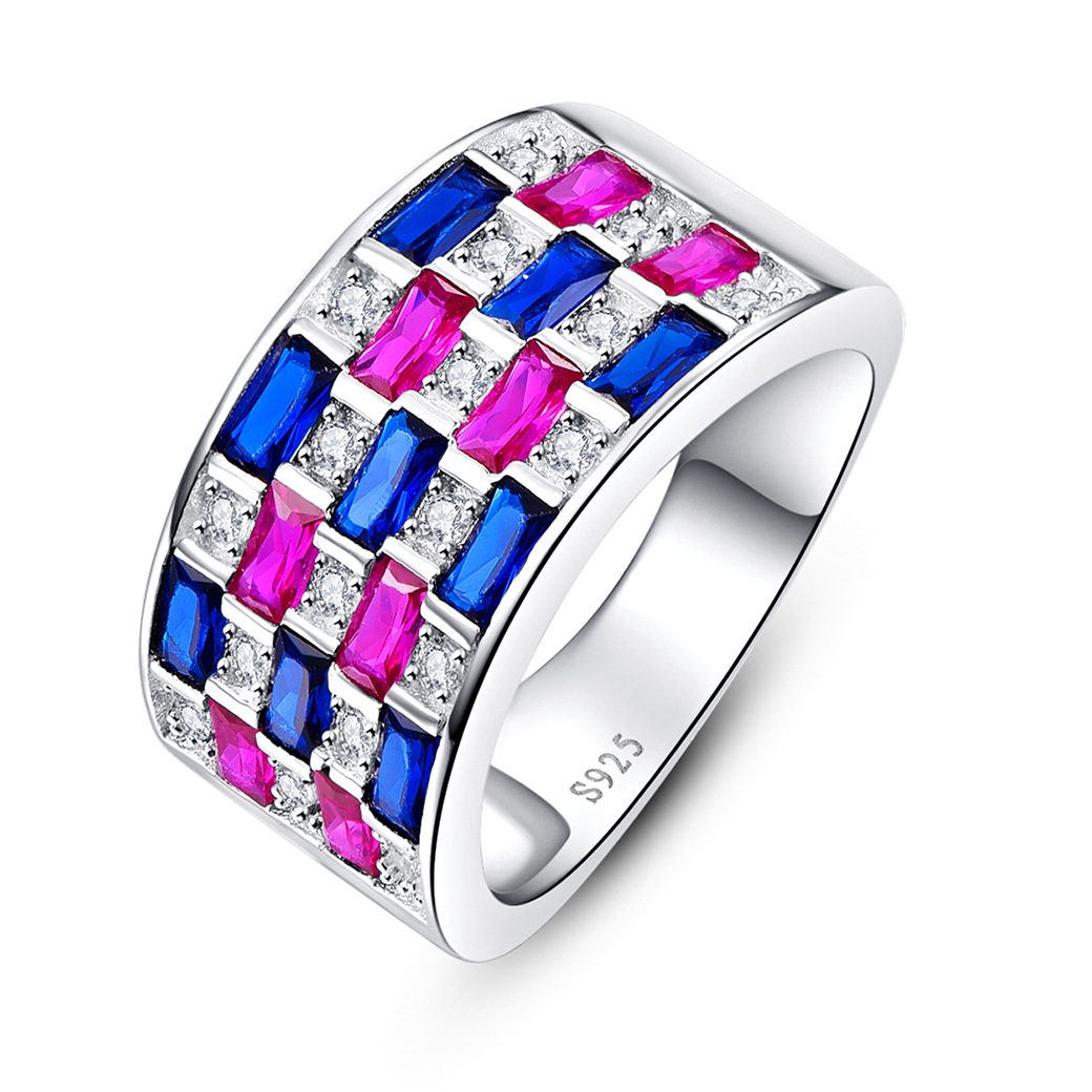 Shiny Cushion Cut Sterling Silver Ring-ZX-Juri Elle